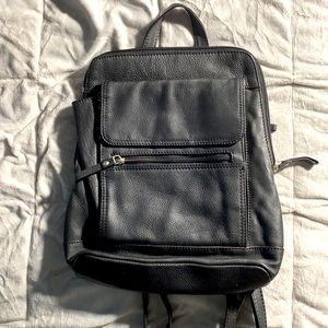 Leather backpack